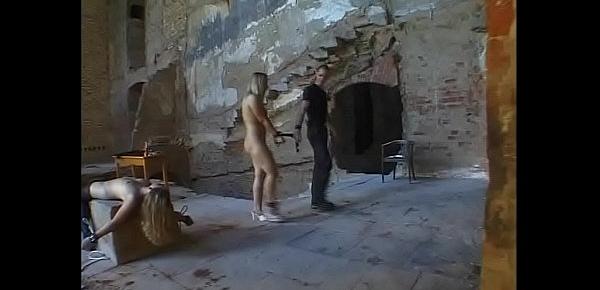  Sexy slaves tied up and electrocuted
